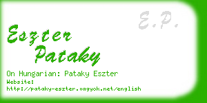 eszter pataky business card